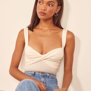 NWOT Reformation Ivory Anine Tank Top XS
